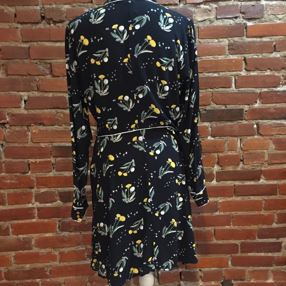 Dandelion print dress w/ pussy bow - Picture 5 of 9